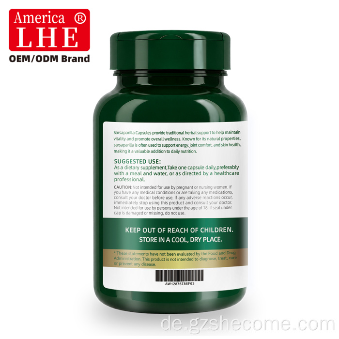 Kräuter-Shecome-Sarsaparilla-Kapseln Vitality Health